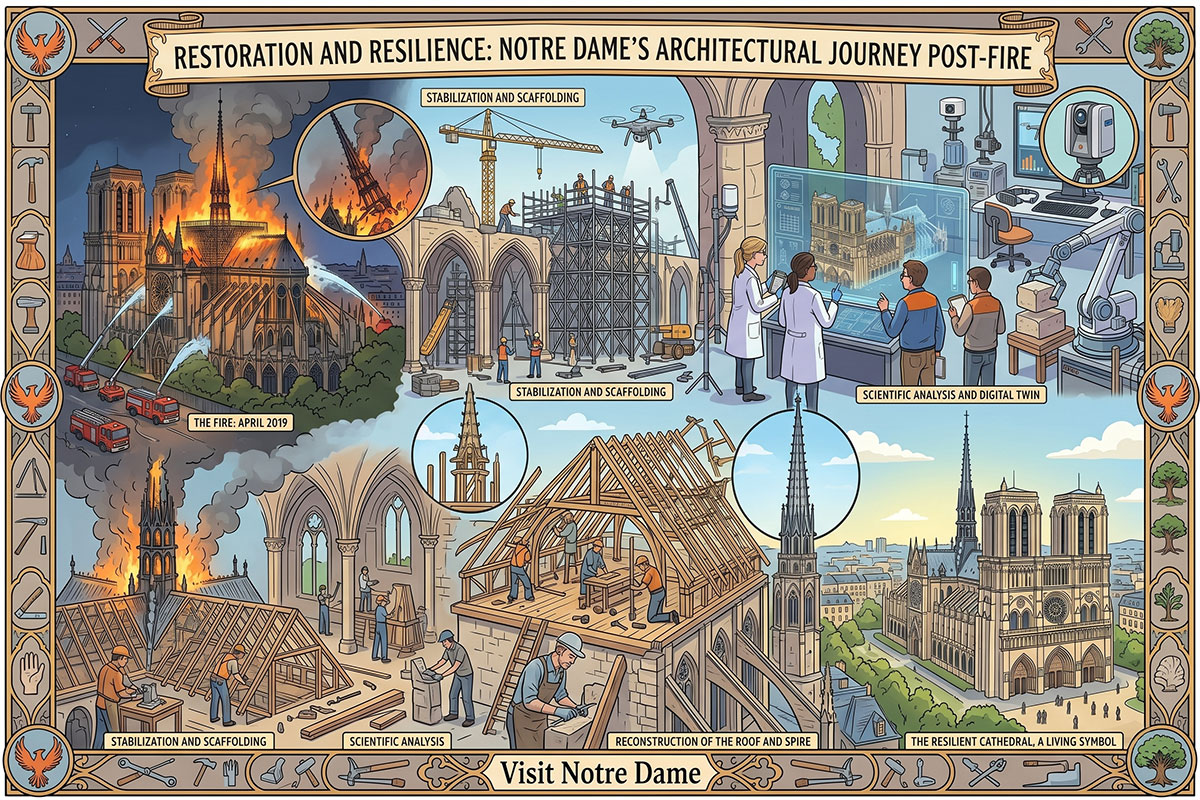 Restoration and Resilience: Notre Dame’s Architectural Journey Post-Fire